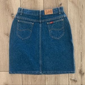 Vintage Denim Skirt High Waisted